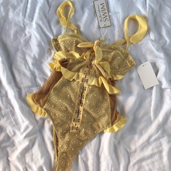 NWT For Love & Lemons Elle One Piece Swimsuit XS - Picture 2 of 14